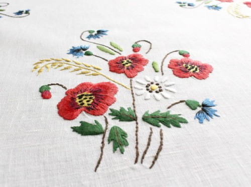 haft ręczny maki z kłosem