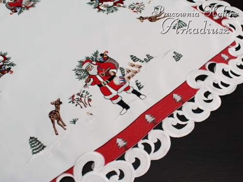 Serweta świąteczna haftowana "mikołaj"