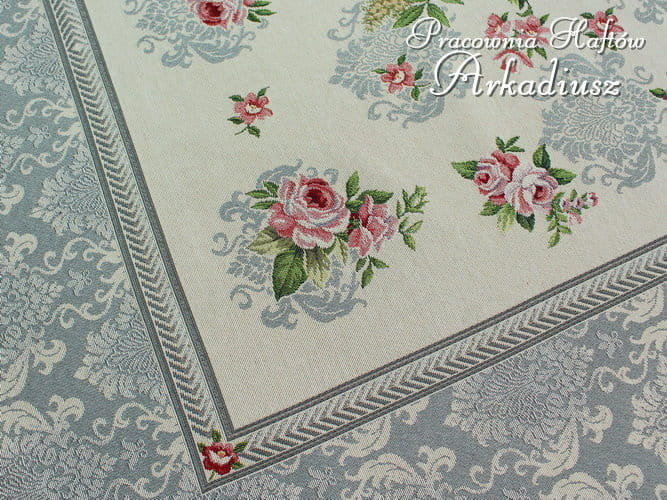 Serweta gobelinowa 98x98 "Róża szara"