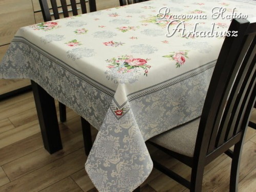 Obrus gobelinowy "Róża szara"
