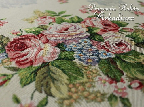 Obrus gobelinowy "Róża szara"