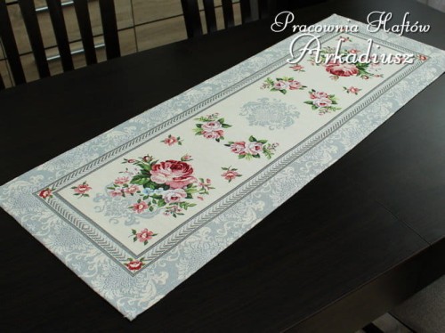 Bieżnik gobelinowy "Róża szara" 38x100