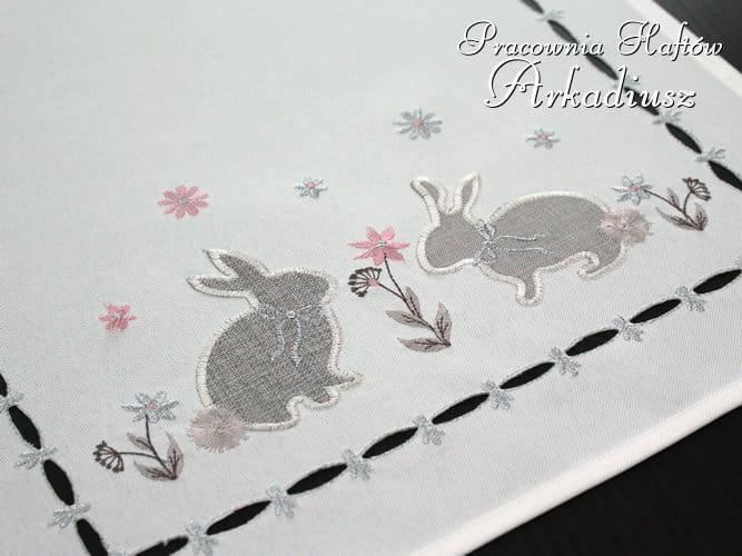 Bieżniki wielkanocne "szare zajączki"