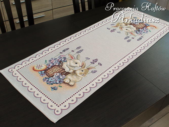 Bieżnik wielkanocny gobelinowy "Zajączki" 38x100