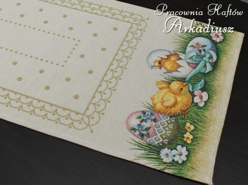 Bieżnik wielkanocny gobelin "pisklęta"