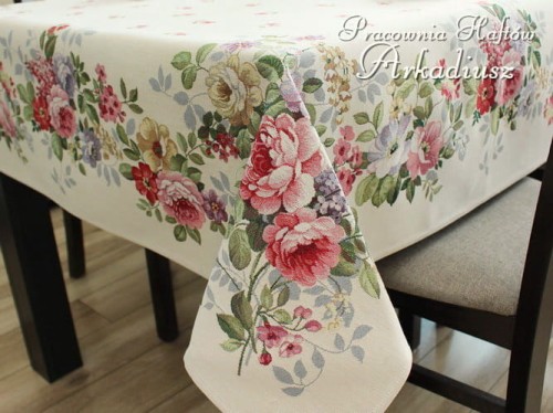 Obrus gobelinowy "Róża angielska"