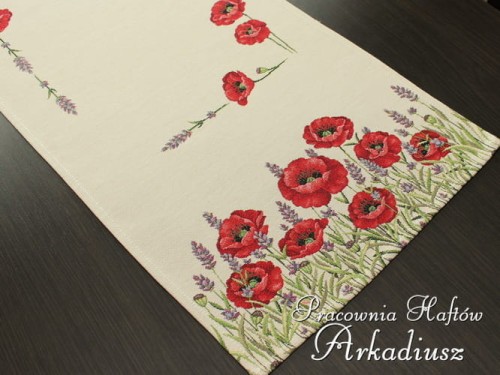 Bieżniki gobelinowe "Maki"