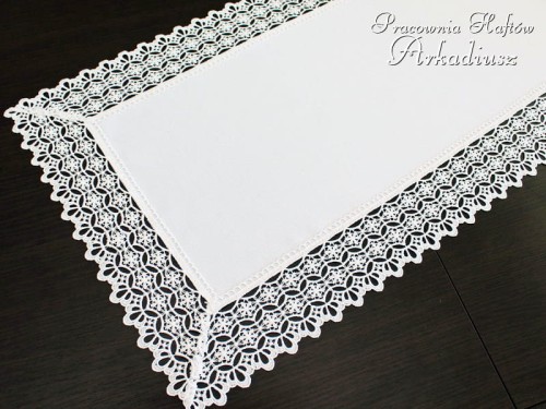 Bieżnik z gipiurą "Julia" biały