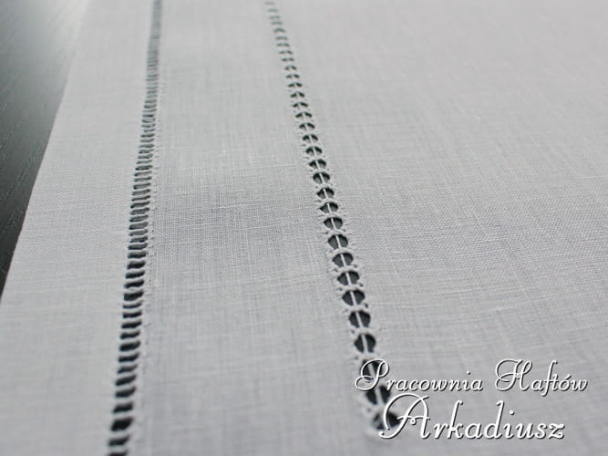 Bieżniki lniane - haft ręczny makowski