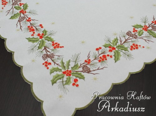 Serwety świąteczne "ostrokrzew"