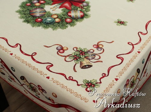 Gobelinowe obrusy świąteczne "wianek"