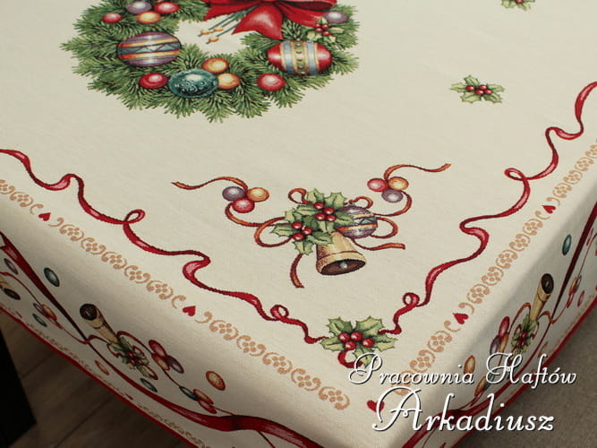 Gobelinowe obrusy świąteczne "wianek"