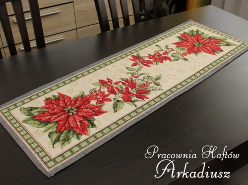 Świąteczny bieżnik gobelinowy "gwiazda betlejemska" 35x100