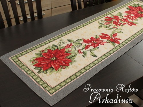 Świąteczny bieżnik gobelinowy "gwiazda betlejemska" 45x140