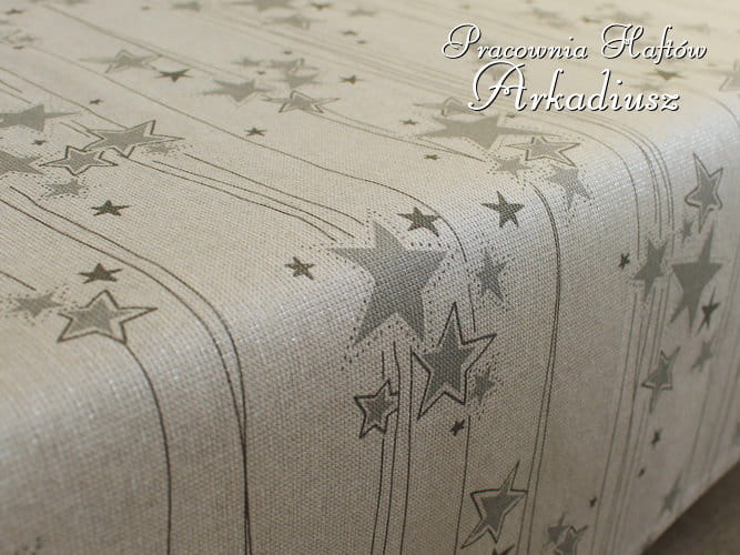 Obrus świąteczny "Szare gwiazdki"