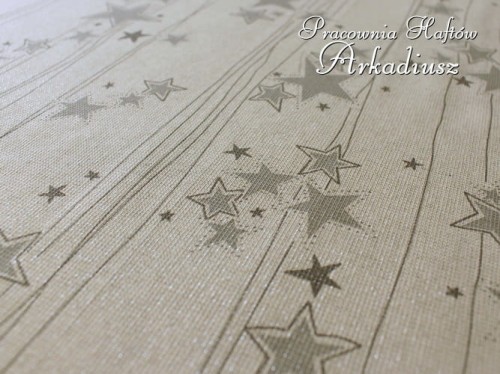 Obrus świąteczny "Szare gwiazdki"