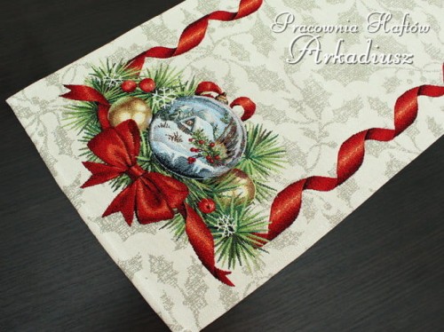 Świąteczne bieżniki gobelinowe "stroik"