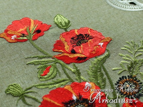 Bieżniki haftowane "Maki"