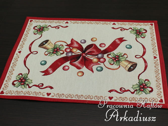 Gobelinowa serweta świąteczna "wianek" 40x50