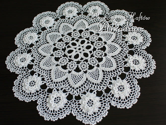 Koronka koniakowska Ø 35 biała