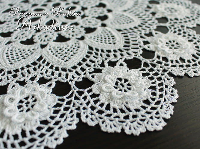 Koronka koniakowska Ø 35 biała