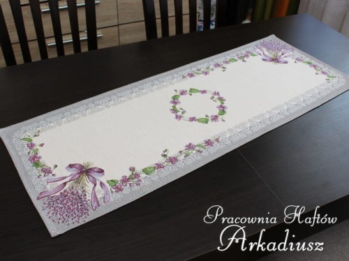 Bieżnik gobelinowy "lawenda" 38x100