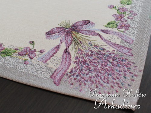 Bieżniki gobelinowe "lawenda"
