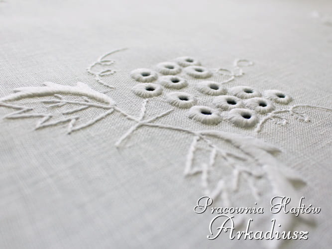 Bieżnik haftowany ręcznie "Winogrona" 50x100