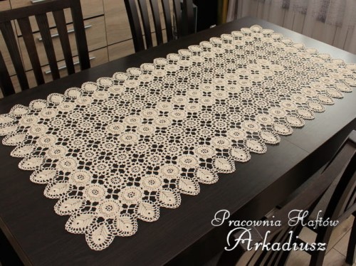 Koronka koniakowska bieżnik 60x120 beżowy