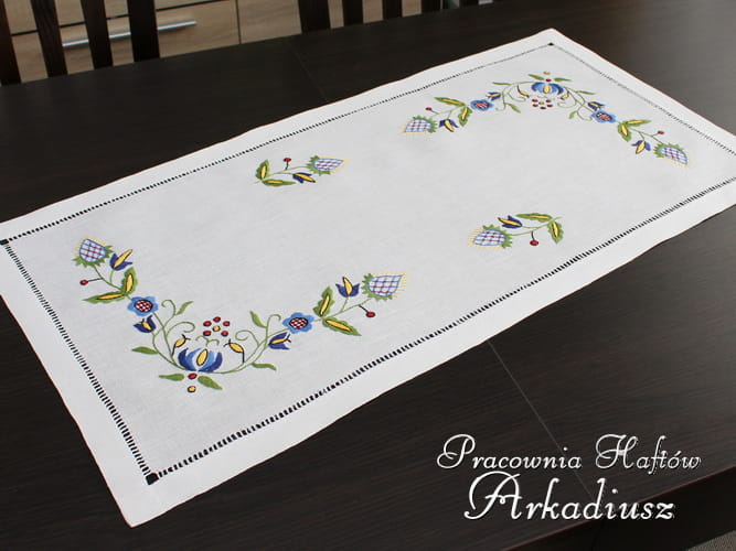 Bieżniki z haftem kaszubskim 40x80