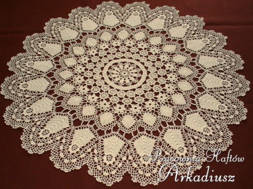 Serweta koniakowska Ø 85 beżowa