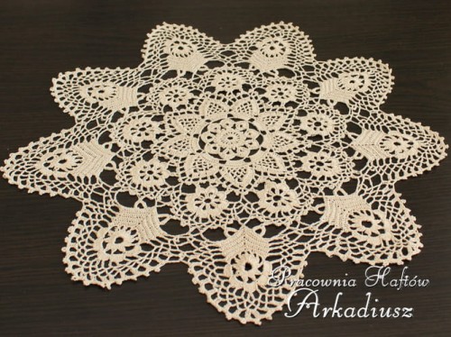 Serweta koniakowska Ø 36 beżowa (wzB)