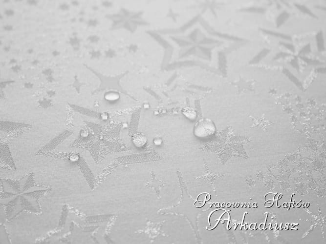 Obrusy świąteczne "Srebrne gwiazdy" - prostokąt