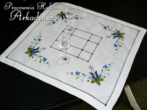 Serweta kaszubska haft ręczny 60x60