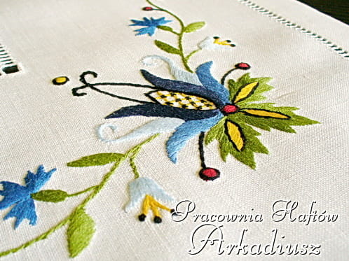 Serweta kaszubska haft ręczny 60x60