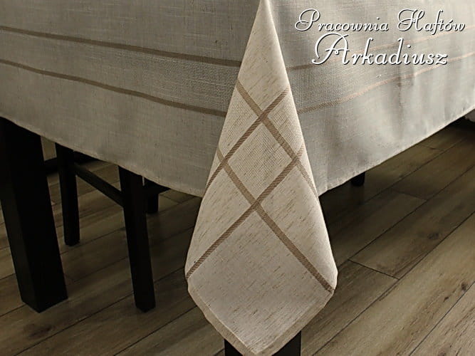 Obrus "jak lniany" kolor beżowy
