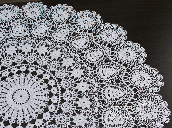 Koronka koniakowska okrągła