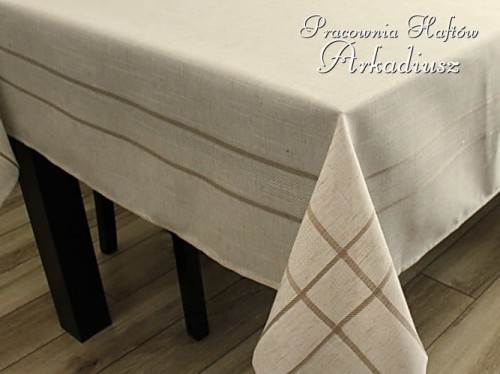 Obrus "jak lniany" kolor beżowy