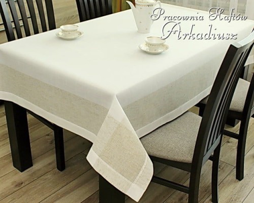 Obrus z domieszką lnu