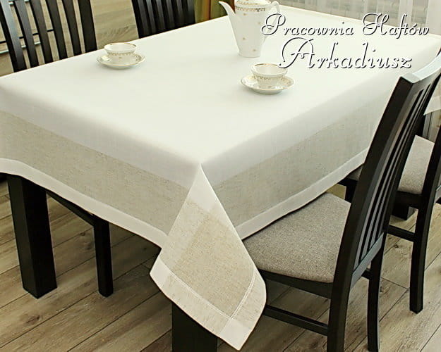 Obrus z domieszką lnu