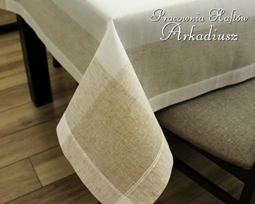 Obrus z domieszką lnu