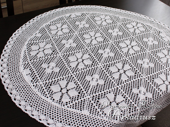 Serweta koronkowa biała O 90