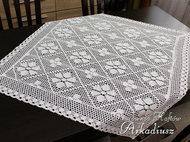 Serweta koronkowa biała 85x85