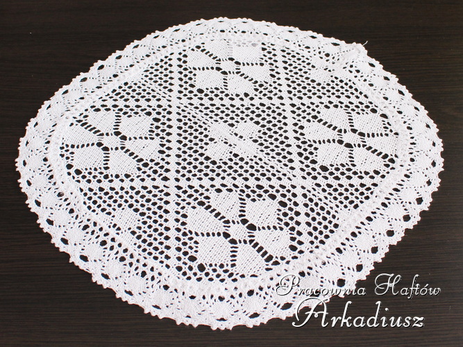 Serweta koronkowa biała O 40