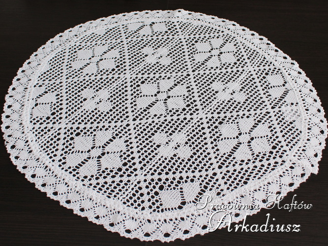 Serweta koronkowa biała O 60