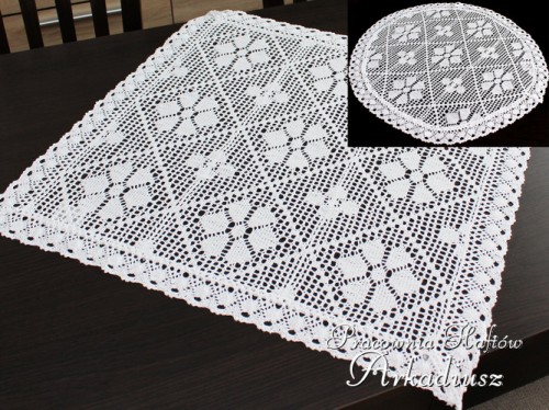 Serweta koronkowa biała