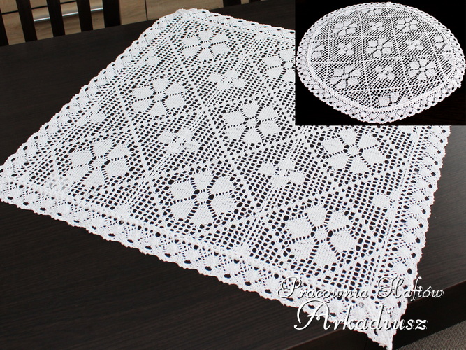 Serweta koronkowa biała
