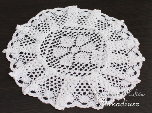 Serweta koronkowa biała O 30