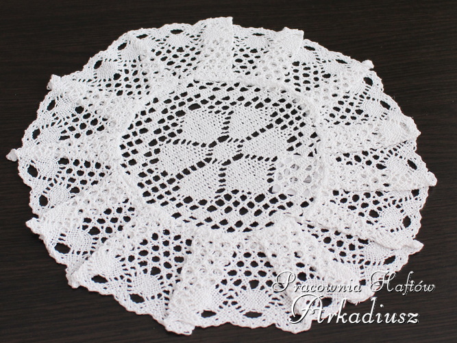 Serweta koronkowa biała O 30