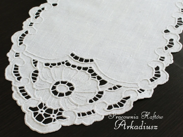 bieżnik z grubego płótna lnianego